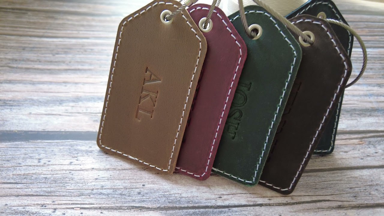 Personalized stamped luggage tags